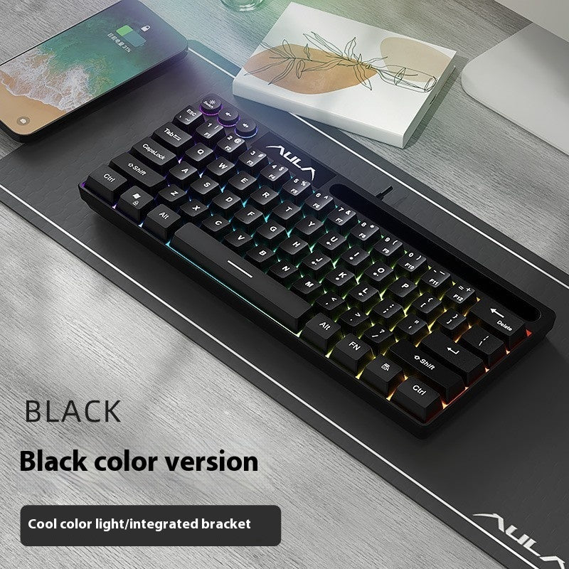 F3061 61keys Wired RGB Gaming Keyboard Membrane Keyboard